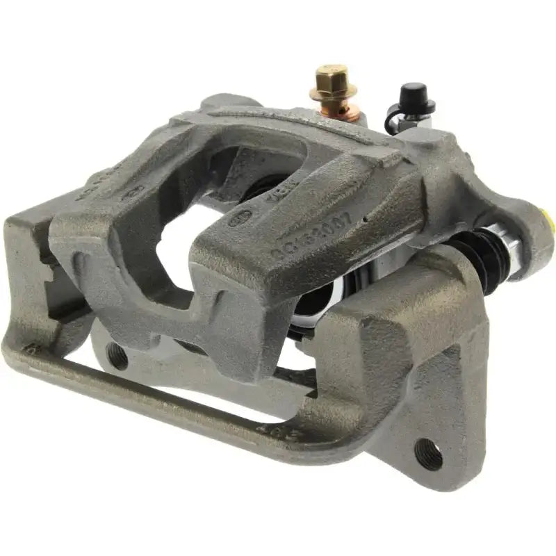 Gray metal brake caliper from Stop Tech semi-loaded brake caliper for stopping power