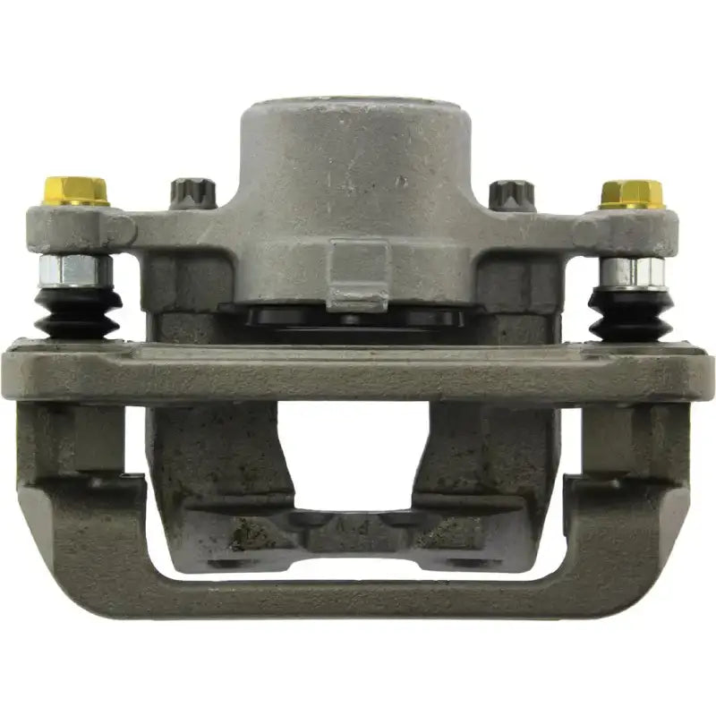 Gray Stop Tech semi-loaded brake caliper for enhanced car braking performance