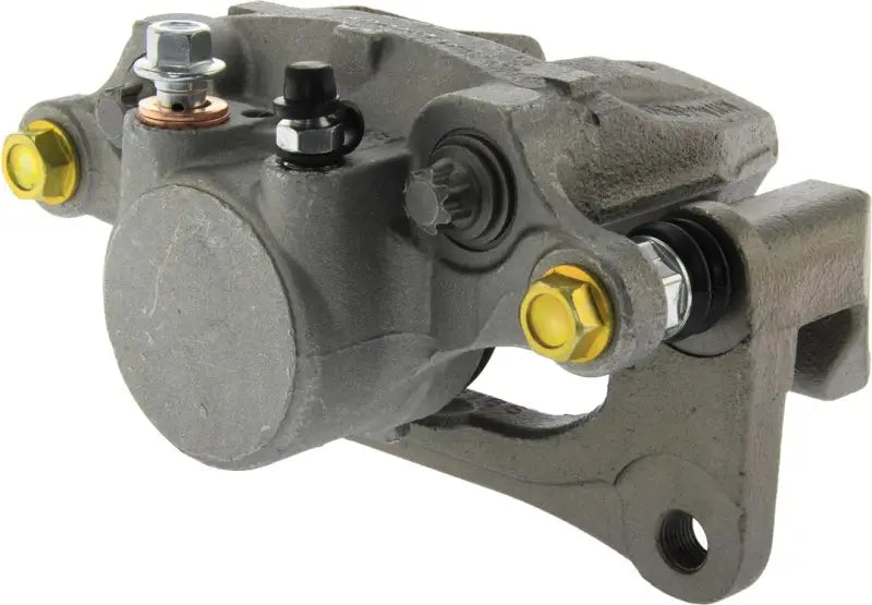Gray metal brake caliper from Stop Tech, semi-loaded brake caliper for better stopping power