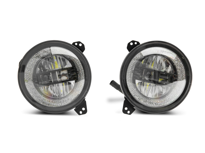 Raxiom J133763 Raxiom 18-22 Jeep Wrangler JL/JT Axial Series LED Headlights- Black Housing (Clear Lens)