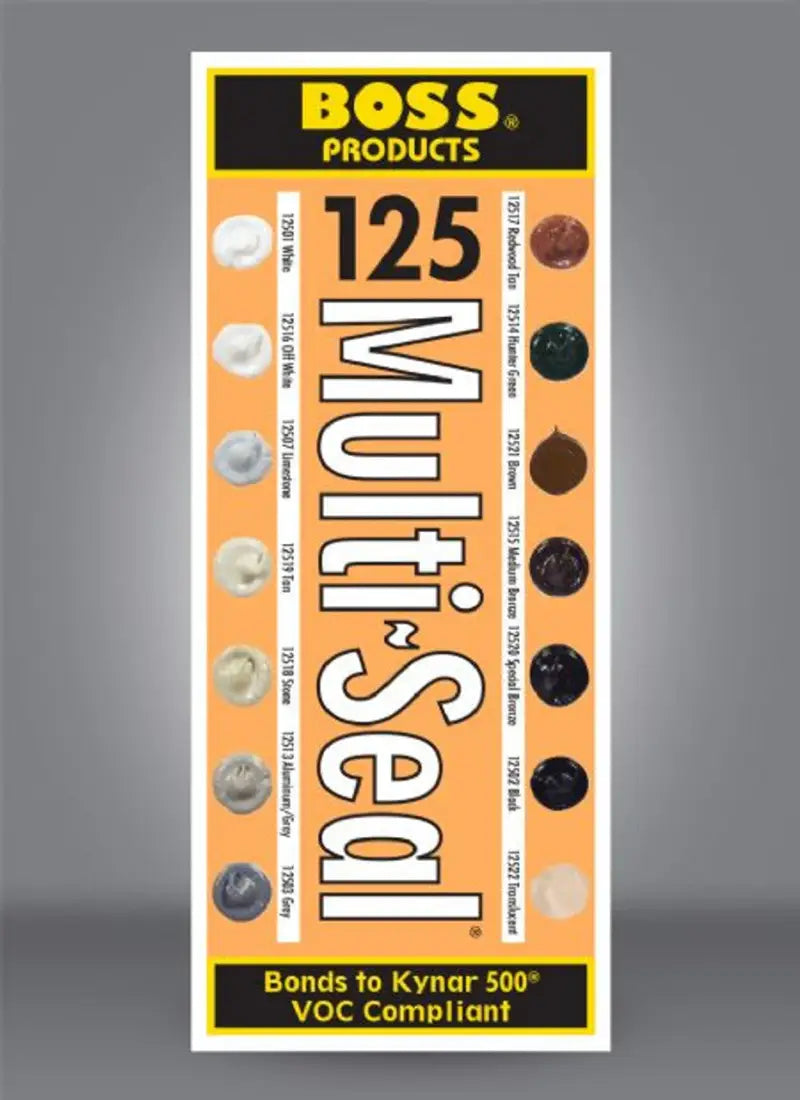 Color chart showcasing Multi Seal options for Accumetric Multi Seal Building product