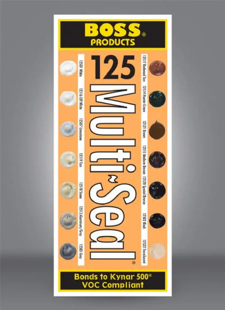Color chart showcasing Multi Seal options for Accumetric Multi Seal Building product