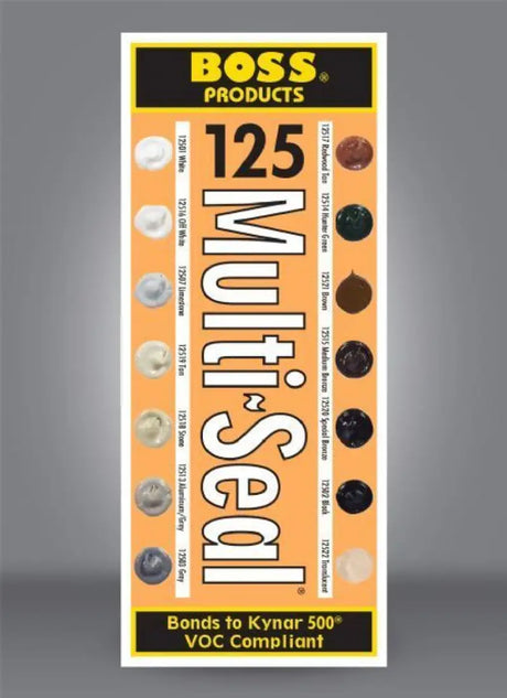 Boss Products Multi-Seal color chart for Accumetric Multi Seal Building Construction Se