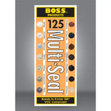 Color sample chart for Accumetric Multi Seal building product showing multi seal options
