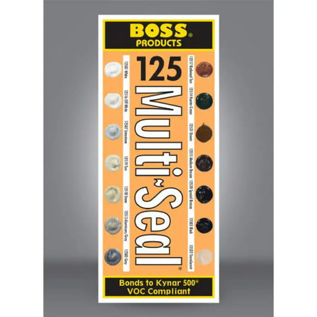 Color sample chart of Accumetric Multi Seal for building construction projects