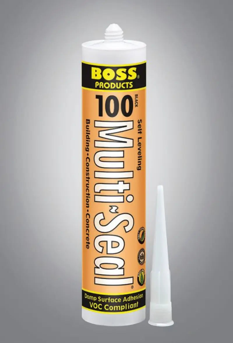 Orange Accumetric Multi Seal self-leveling sealant tube with applicator tip for easy use