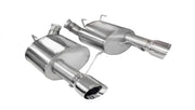 Shiny chrome mufflers for Corsa Exhst Xtrm4Pro Mustg Gt 5.0L engine upgrade