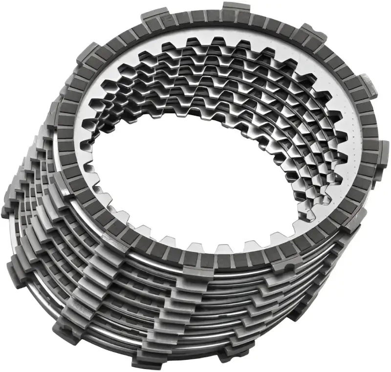 Stacked motorcycle clutch plates from 144578 Premium Clutch Kit Softail FLT 84-89