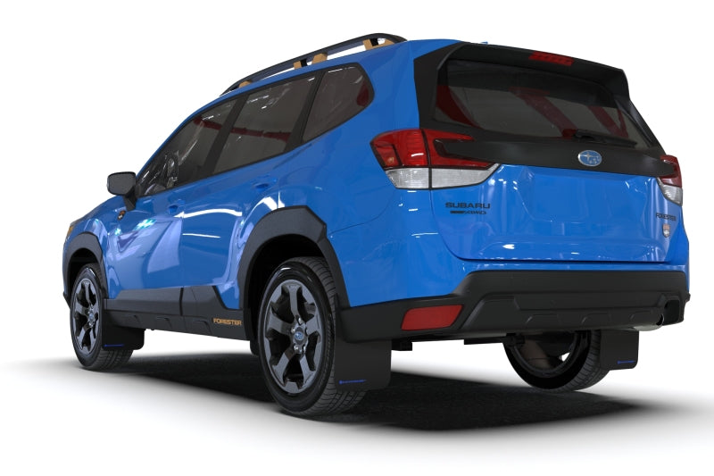 Rally Armor MF82-UR-BLK/WH Rally Armor 2022 Subaru Forester (Incl. Wilderness) UR Black Mud Flap w/ White Logo