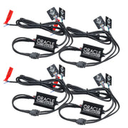 Four sets of black Oracle Lighting wiring harnesses for Light Demon Eye upgrade Maverick 21 RGBW-RF