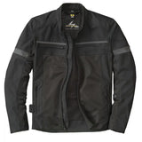 Black motorcycle jacket from Scorpion Exo Cargo Air Jacket Blue Lg collection