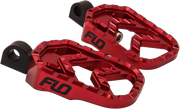 FLO MOTORSPORTS Fluorescent Motorsports Savage Series Footpegs Foot Controls V-800R - Red