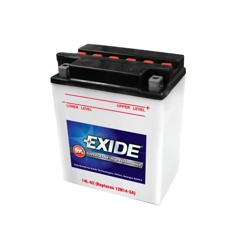 White Exide motorcycle battery for 14L-A2 Exide Battery Motorcycle Battery model
