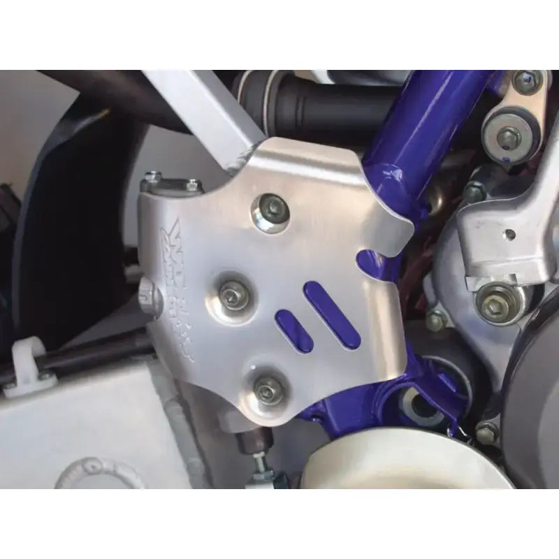 Silver metal engine guard with purple accents for YZ125 YZ250 frame guard RV parts & accessories