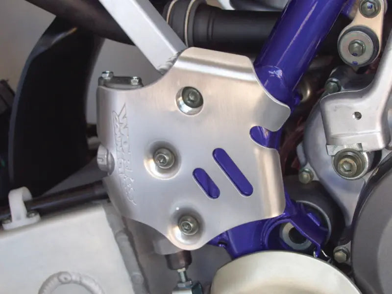 Silver metal frame guard for YZ125 and YZ250 bikes protect your frame effectively