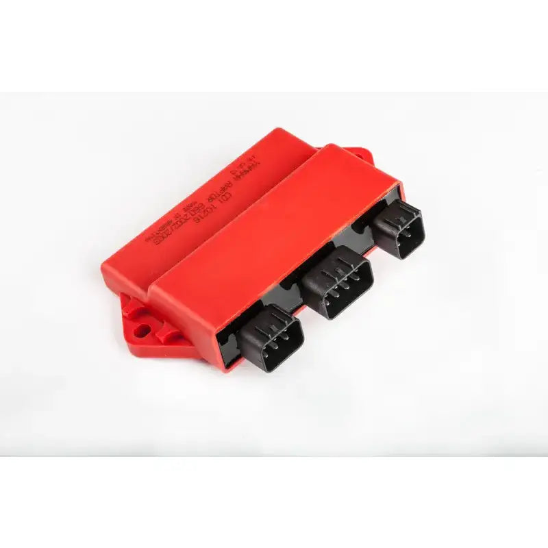 Red CDI box with three black connectors for enhanced performance RV parts & accessories