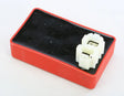 Red and black CDI box with white connectors for RV parts & accessories or truck parts