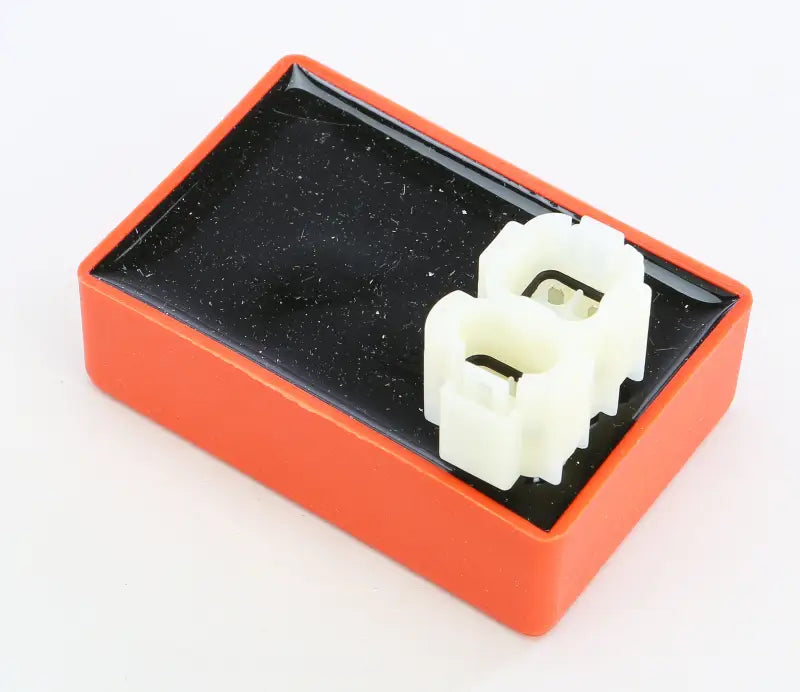 Orange and black 15-625 Cdi Box with white connectors for vehicle’s performance, RV parts