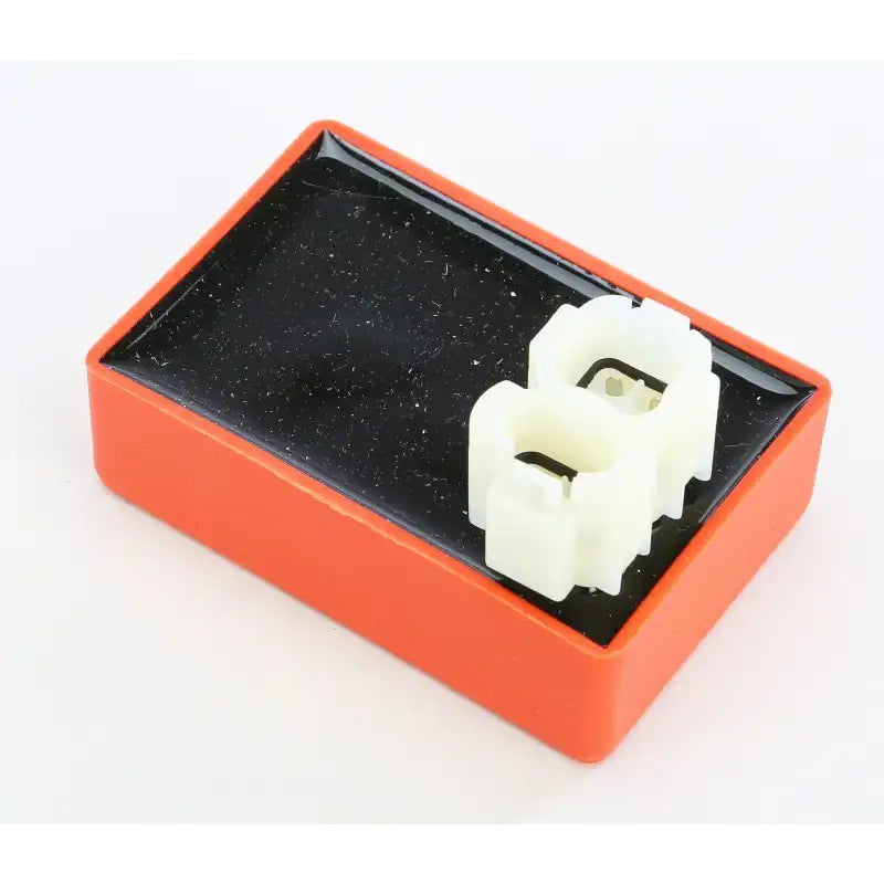 Orange and black 15-625 Cdi Box with white connectors for vehicle’s performance, RV parts