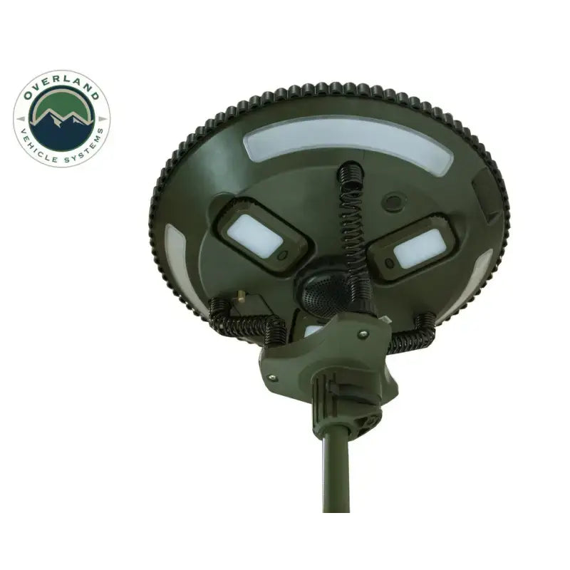 Overland Vehicle Systems 15049901 Overland Vcl Wild Land Camping Gear with Ufo Solar technology, designed for wilderness camping, displaying the underside view.
