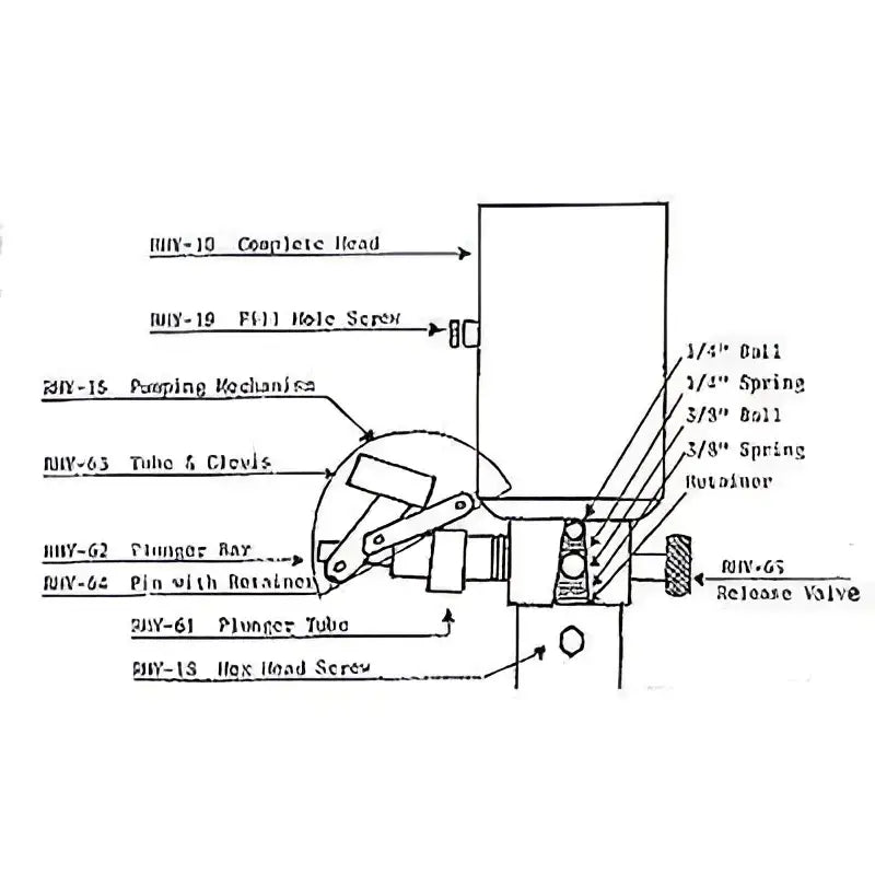 150624 Camper Jack Hydraulic Pump Mechanism Plunger Bar
