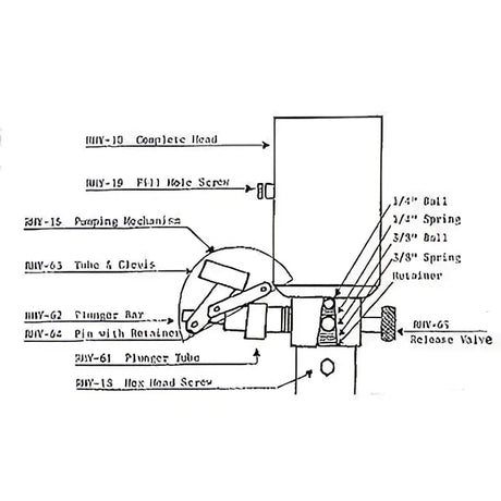 150624 Camper Jack Hydraulic Pump Mechanism Plunger Bar
