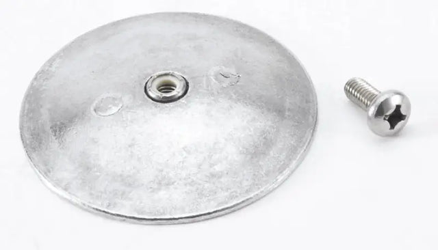 Lenco 15093-001 Sacrificial Anodespair3 3/4" for marine corrosion protection with mounting screw.