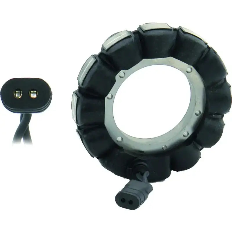 Black stator with two-pin connector for 152103 Stator ASSy 22 Amp FXST FLT Molded