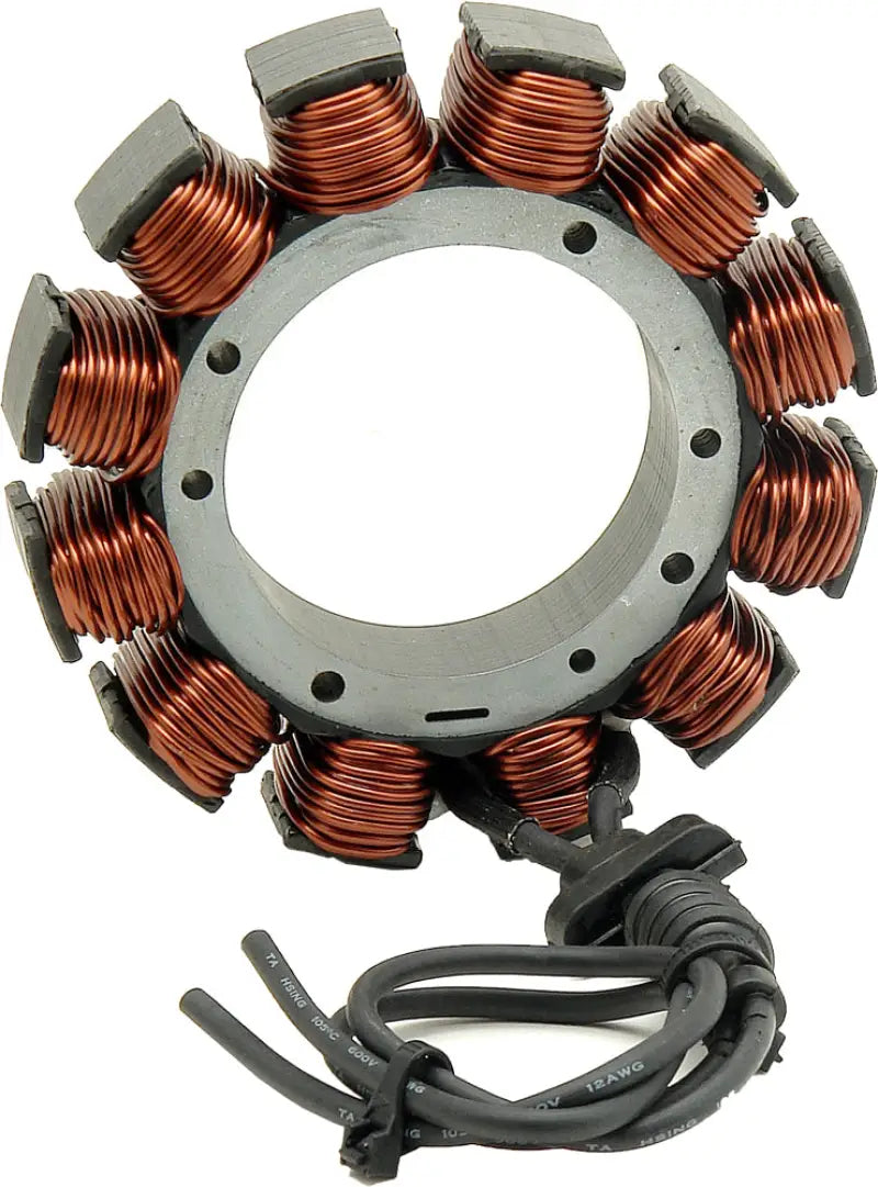 Motorcycle stator with copper windings and lead wires for 38 Amp Touring RV parts & accessories