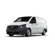 White Mercedes-Benz cargo van with Legend Fleet Duratherm door liner for fleet durability