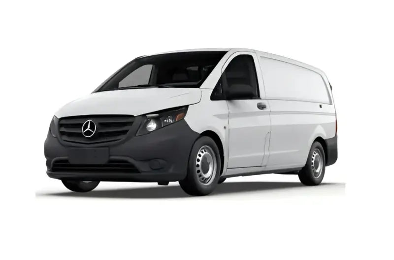 White Mercedes-Benz cargo van with Legend Fleet Duratherm door liner for fleet durability
