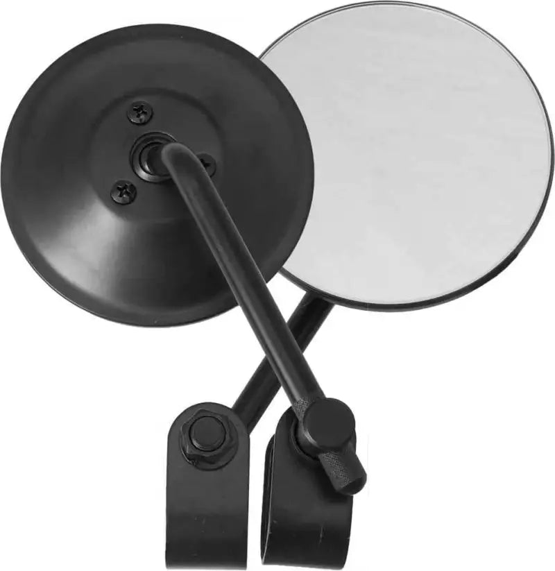 153074 Universal 4" Round Mirror 4" Stem Black