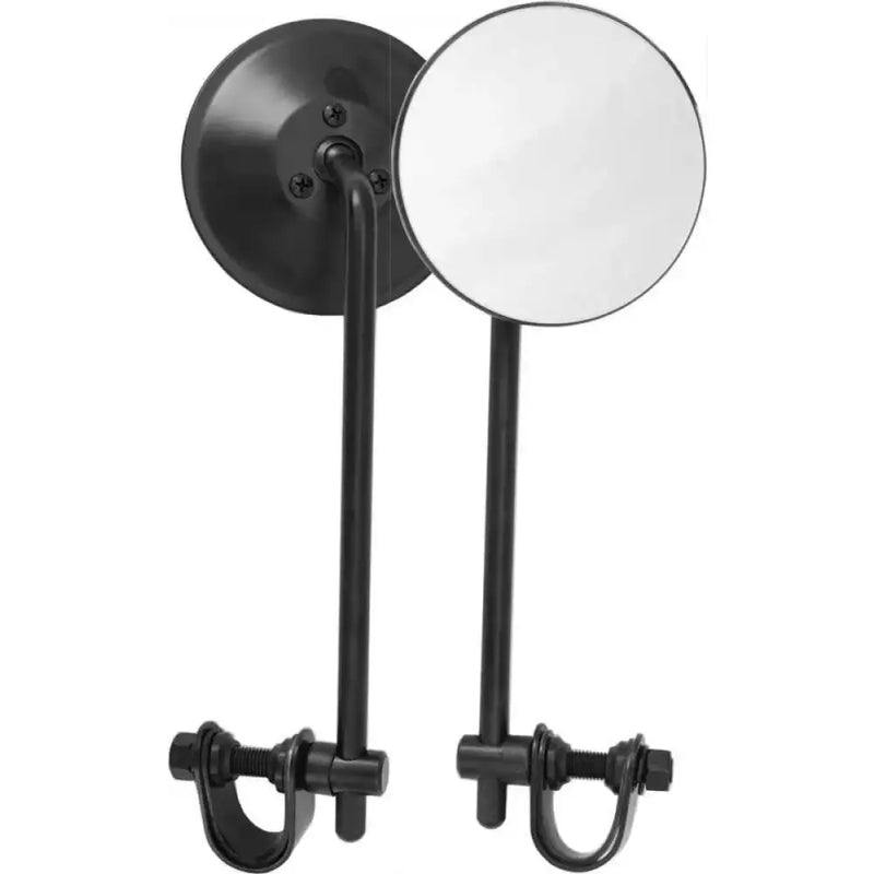 153075 Universal 4" Round Mirror 8" Stem Black