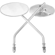 153080 Oval Mirror Chrome Long Stem