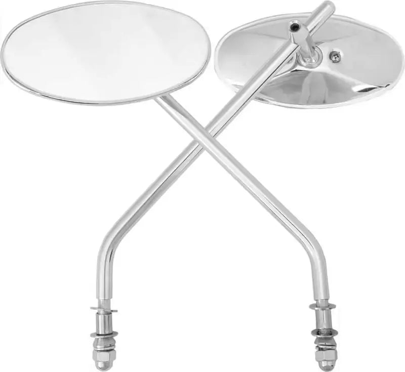 153080 Oval Mirror Chrome Long Stem