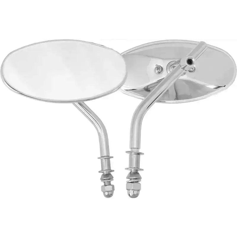 153081 Oval Mirror Chrome Short Stem