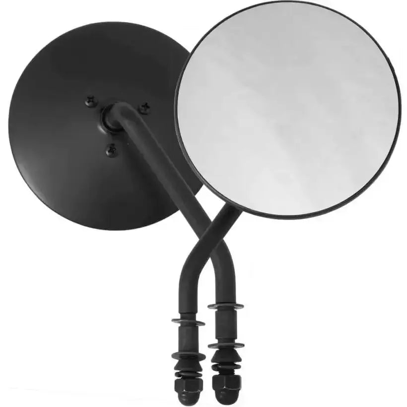 153084 4" Round Mirror Black Right Side