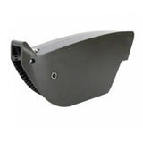 Gray outdoor LED light fixture with Elby Bikes Battery for your bikes battery needs