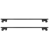 Two black roof racks.