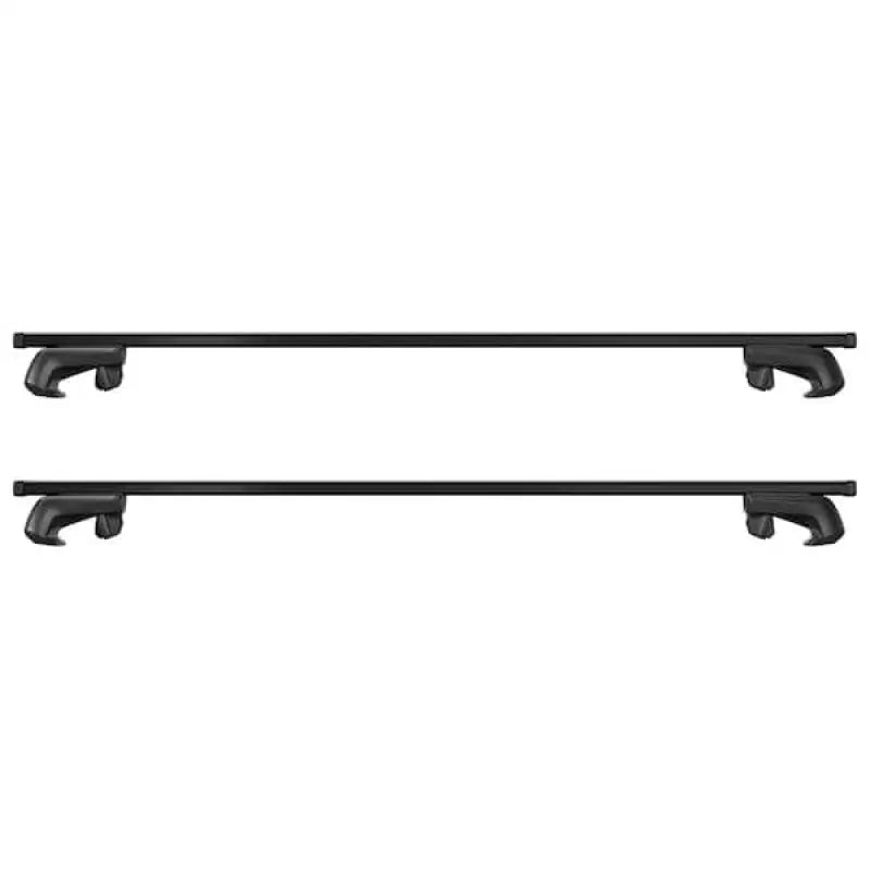 Two black roof racks.