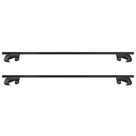 Two black roof racks.