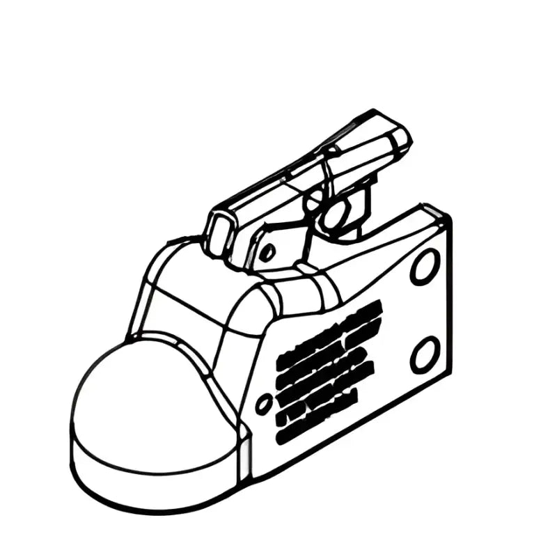 Demco 15791-97 Metal Latch 2.313 Cast Coupler, durable and secure trailer towing accessory.