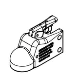 Demco 15791-97 Metal Latch 2.313 Cast Coupler, durable and secure trailer towing accessory.