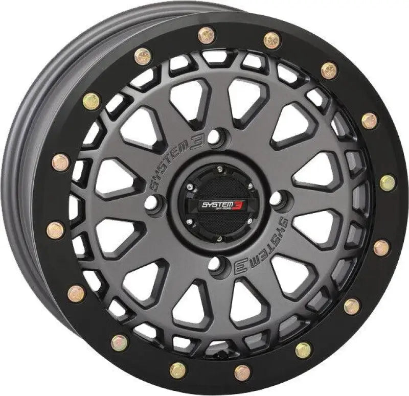 15S3-6636 System 3 Sb6 Bl Wheel 15X7 4+3 (+10Mm) 4/137 Gun Metal Grey - RV and Auto Parts