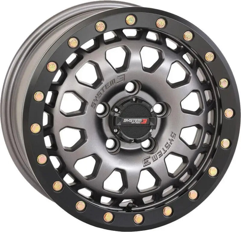 15S3-6644 System 3 Sb6 Bl Wheel 15X7 4+3 (+10Mm) 5/4.5 Gun Metal Grey - RV and Auto Parts