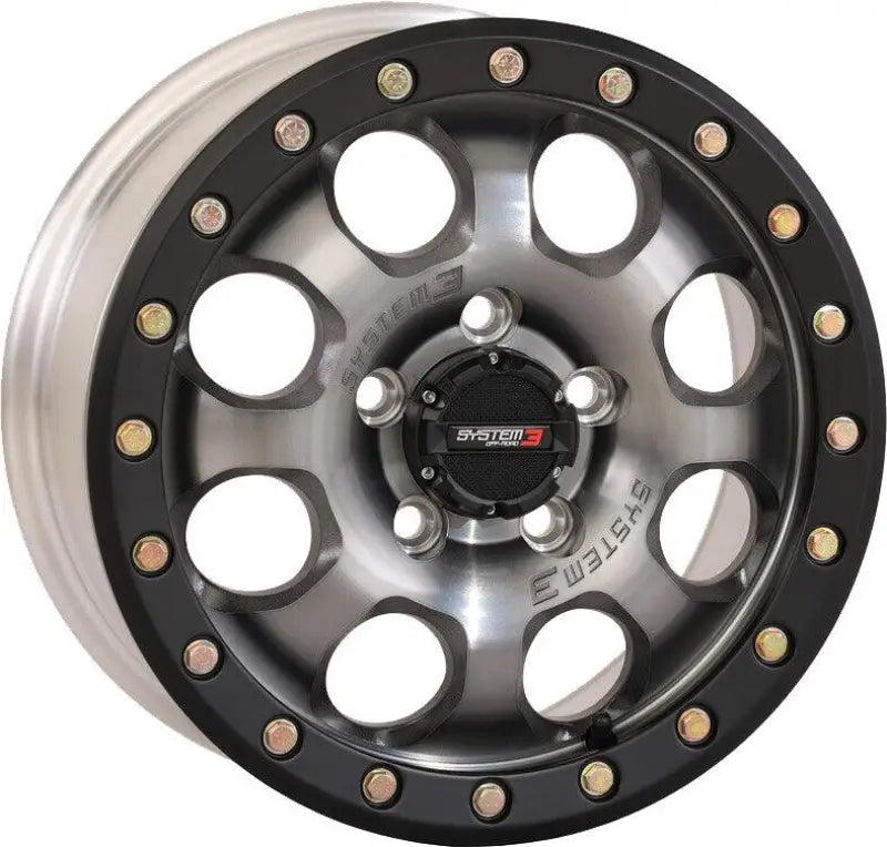 15S3-7644 System 3 Sb7 Bl Wheel 15X7 4+3 (+10Mm) 5/4.5 Titanium - RV and Auto Parts