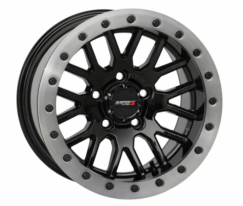15S3-9144 System 3 Sb9 Wheel 15X9 5+4 (+10Mm) 5/4.5 Gloss Black - RV and Auto Parts