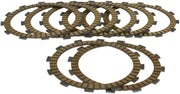 Stack of motorcycle clutch plates from Prox Complete Clutch Plate Set Hon
