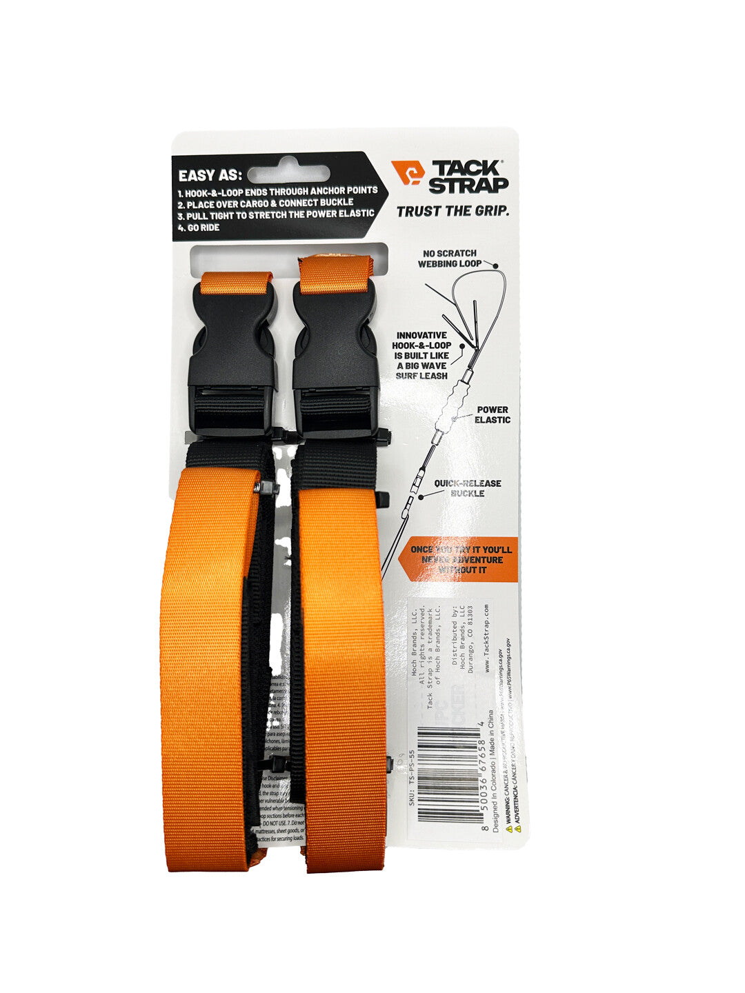Tack Strap Power Strap Straps/Tie-Downs TS-PS-55 - 5.5FT PK 5.5FT Long 1IN Wide