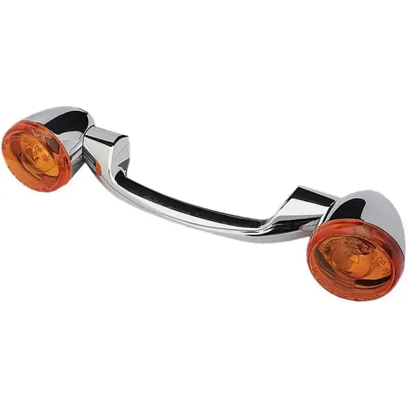 161800 Turnsignal Light Bar Chrome W/Amber Lenses
